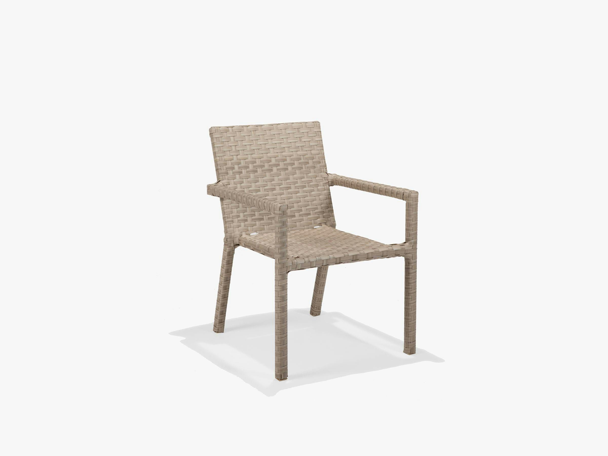 Nexus Stacking Dining Chair w/ Arms - Driftwood Weave