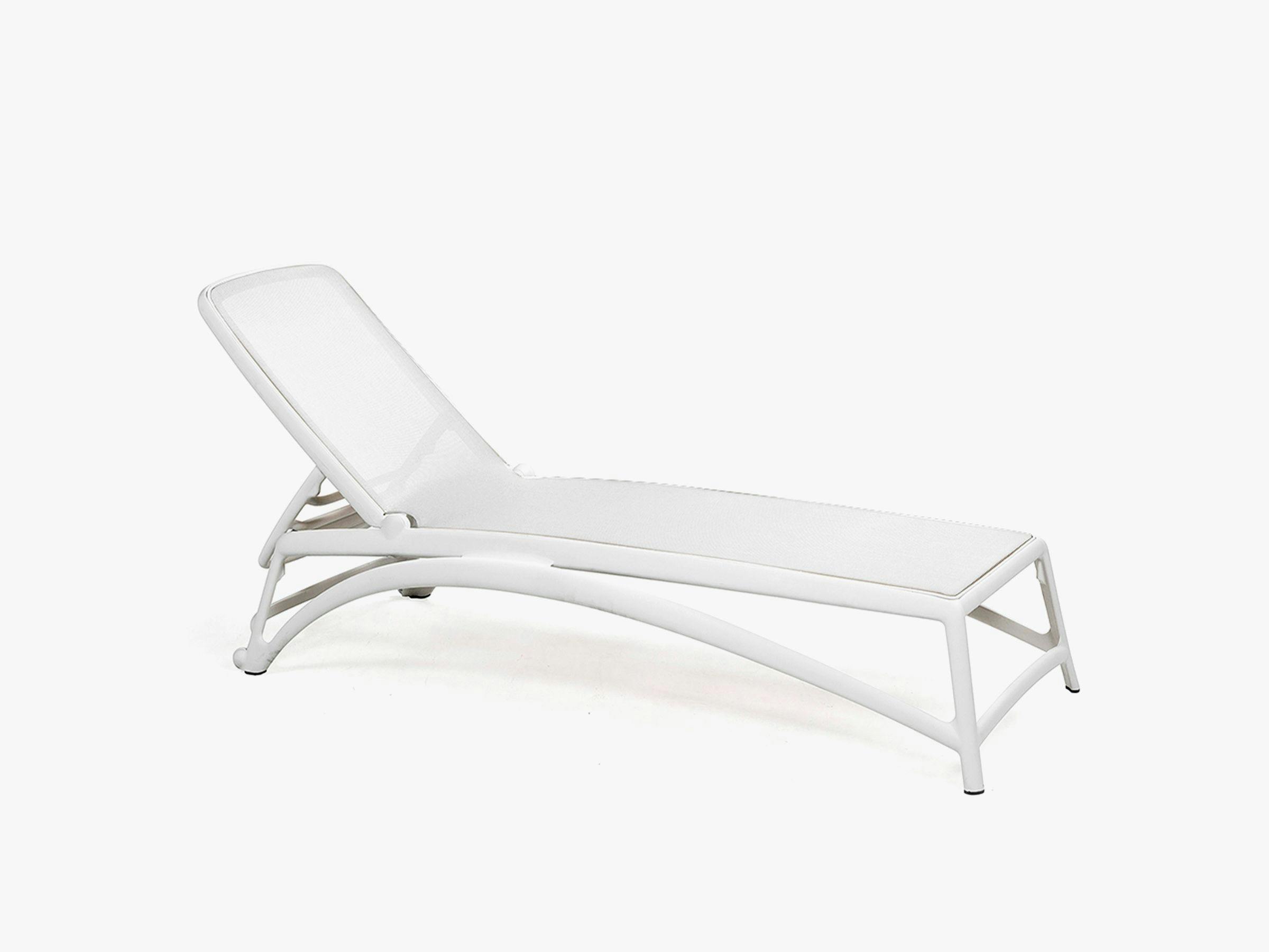 Euro Form Atlantico Stackable Chaise Lounge, Bianco/Bianco